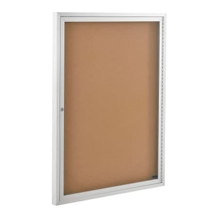 Gec Global Industrial Enclosed Cork Bulletin Board - 36inW x 48inH - 1 Door TWEB1-3648